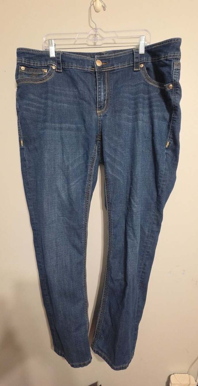 Melissa McCarthy Seven7 Jeans Size 22 Dark Wash Blue Denim